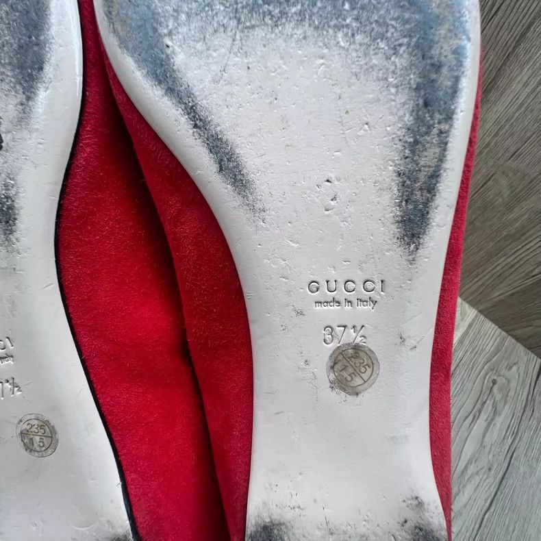 Gucci Gucci Red Crystal Flat Shoes Size 37.5 Size US 7.5 / EU 40-41 - 4 Thumbnail