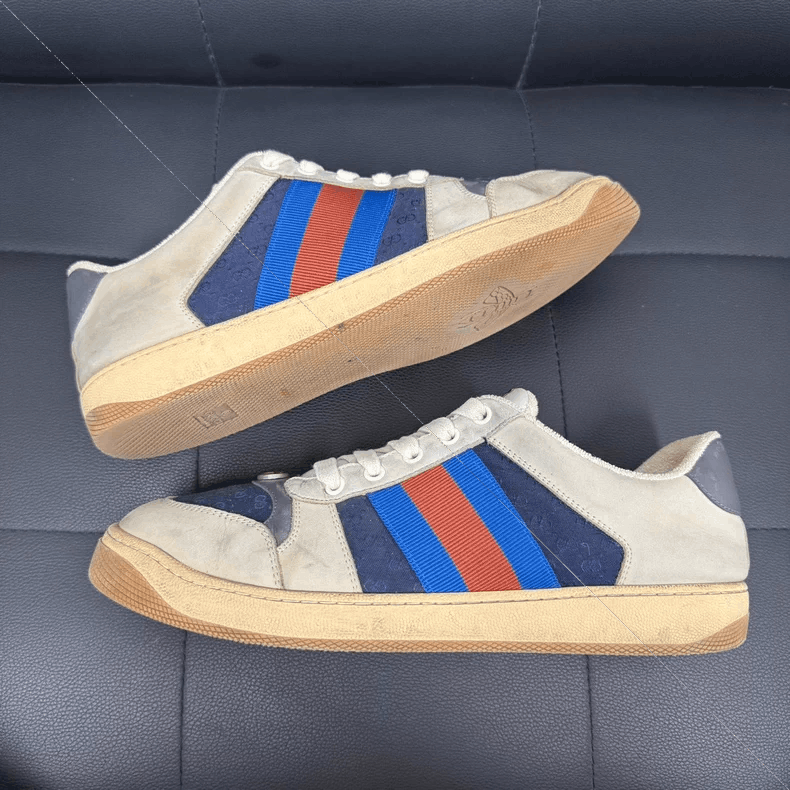 Gucci Gucci Low-Top Sneakers with Colorful Stripes Size US 10 / EU 43 - 5 Thumbnail