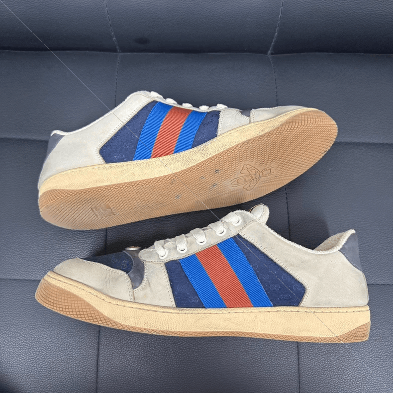 Gucci Gucci Low-Top Sneakers with Colorful Stripes Size US 10 / EU 43 - 6 Thumbnail