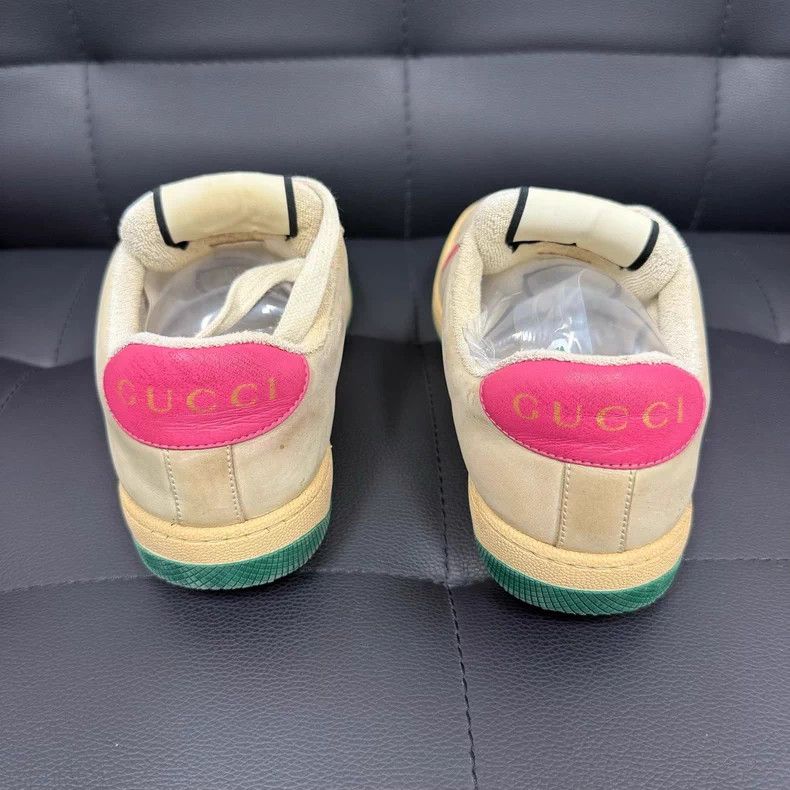 Gucci Gucci Low-Top Sneakers with Pink and Green Size US 6.5 / EU 39-40 - 3 Thumbnail