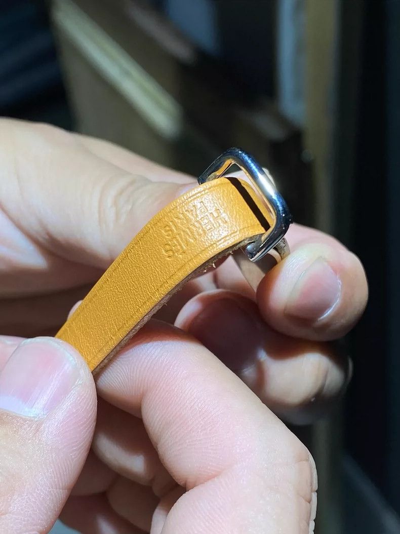 Hermes Hermes Leather Belt or Bracelet in Yellow Size ONE SIZE - 8 Thumbnail