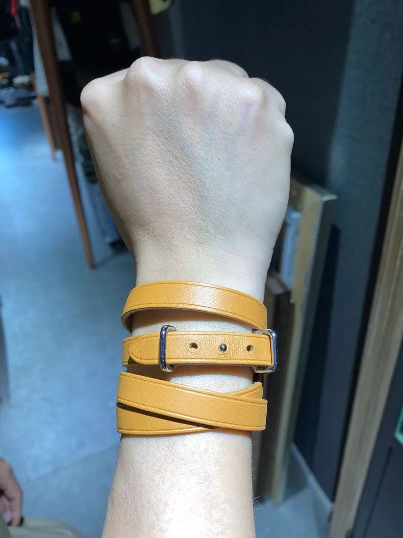 Hermes Hermes Leather Belt or Bracelet in Yellow Size ONE SIZE - 2 Thumbnail