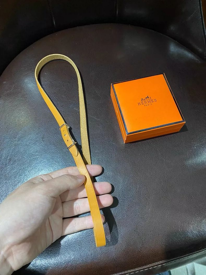 Hermes Hermes Leather Belt or Bracelet in Yellow Size ONE SIZE - 5 Thumbnail