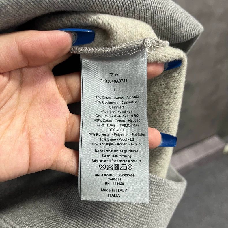 Dior Dior Gray Logo Print Hoodie Sweatshirt Size US L / EU 52-54 / 3 - 4 Thumbnail