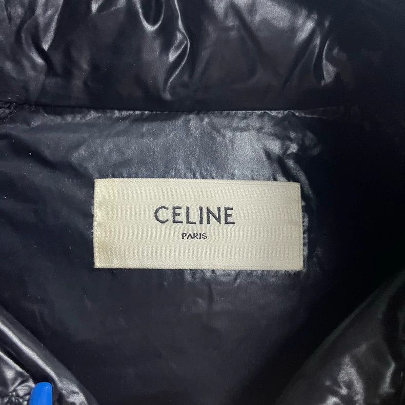 Celine Black Logo Print Stand Collar Down Jacket Size US L / EU 52-54 / 3 - 2 Thumbnail