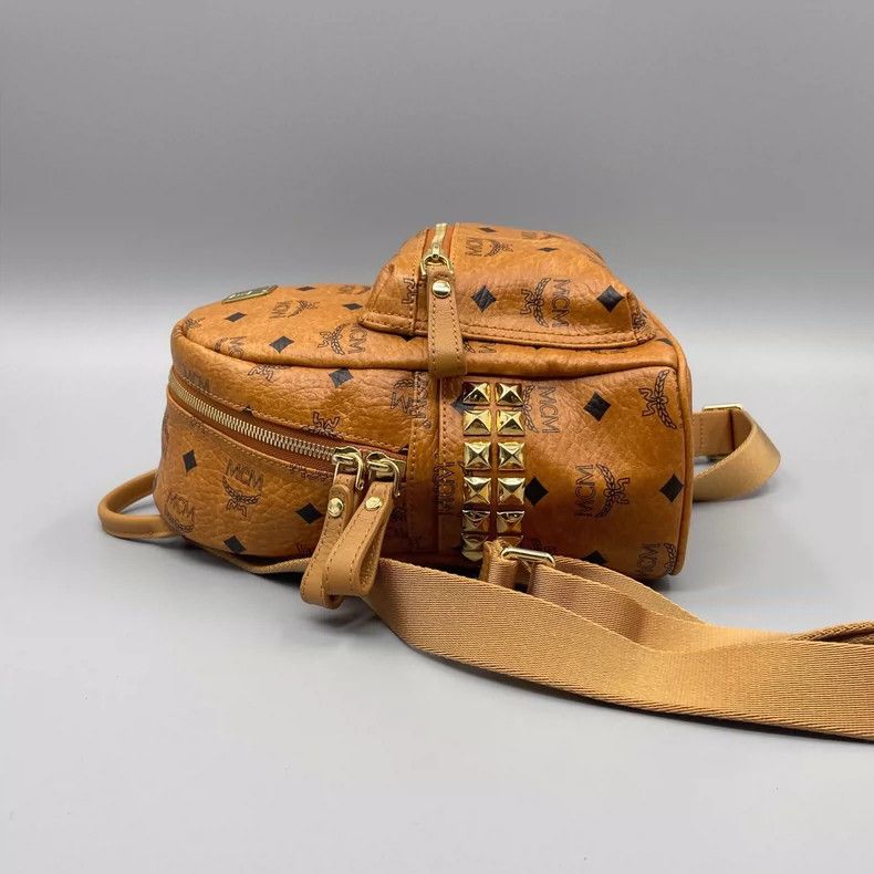 MCM MCM Classic Cognac Mini Backpack Size ONE SIZE - 4 Thumbnail