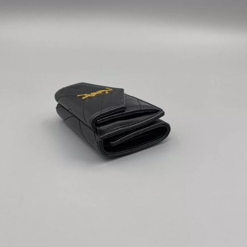 Yves Saint Laurent YSL Caviar Leather Short Wallet Size 9*7 Size ONE SIZE - 4 Thumbnail