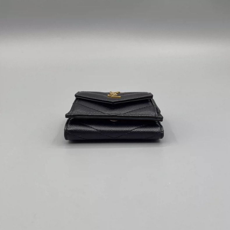 Yves Saint Laurent YSL Caviar Leather Short Wallet Size 9*7 Size ONE SIZE - 3 Thumbnail