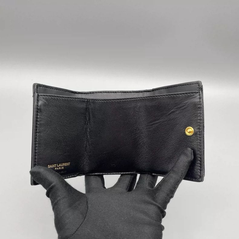 YSL Caviar Leather Short Wallet Size 9*7