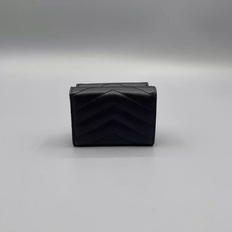 Yves Saint Laurent YSL Caviar Leather Short Wallet Size 9*7 Size ONE SIZE - 2 Thumbnail