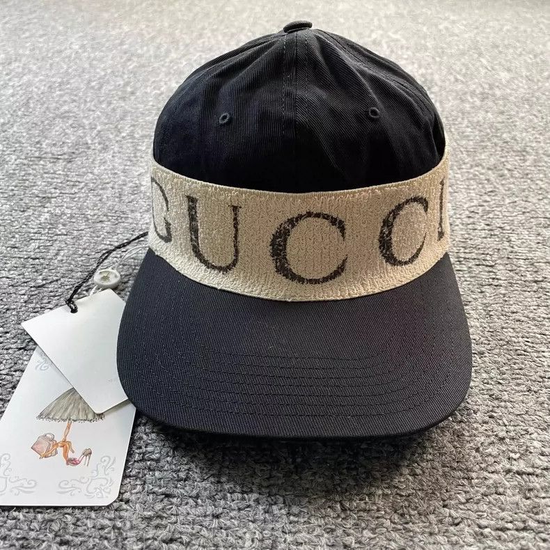 Gucci GUCCI Logo Duckbill Cap in Black Size ONE SIZE - 3 Thumbnail