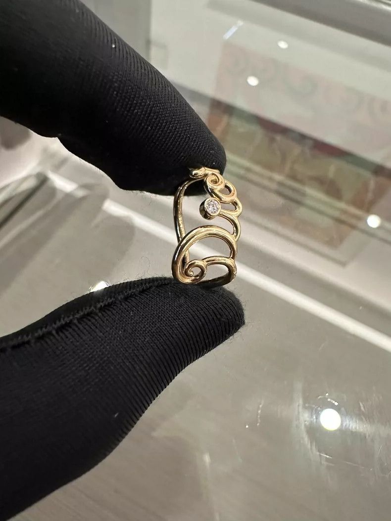 Dior Dioramour Rose Gold Single Diamond Ring Size ONE SIZE - 4 Thumbnail