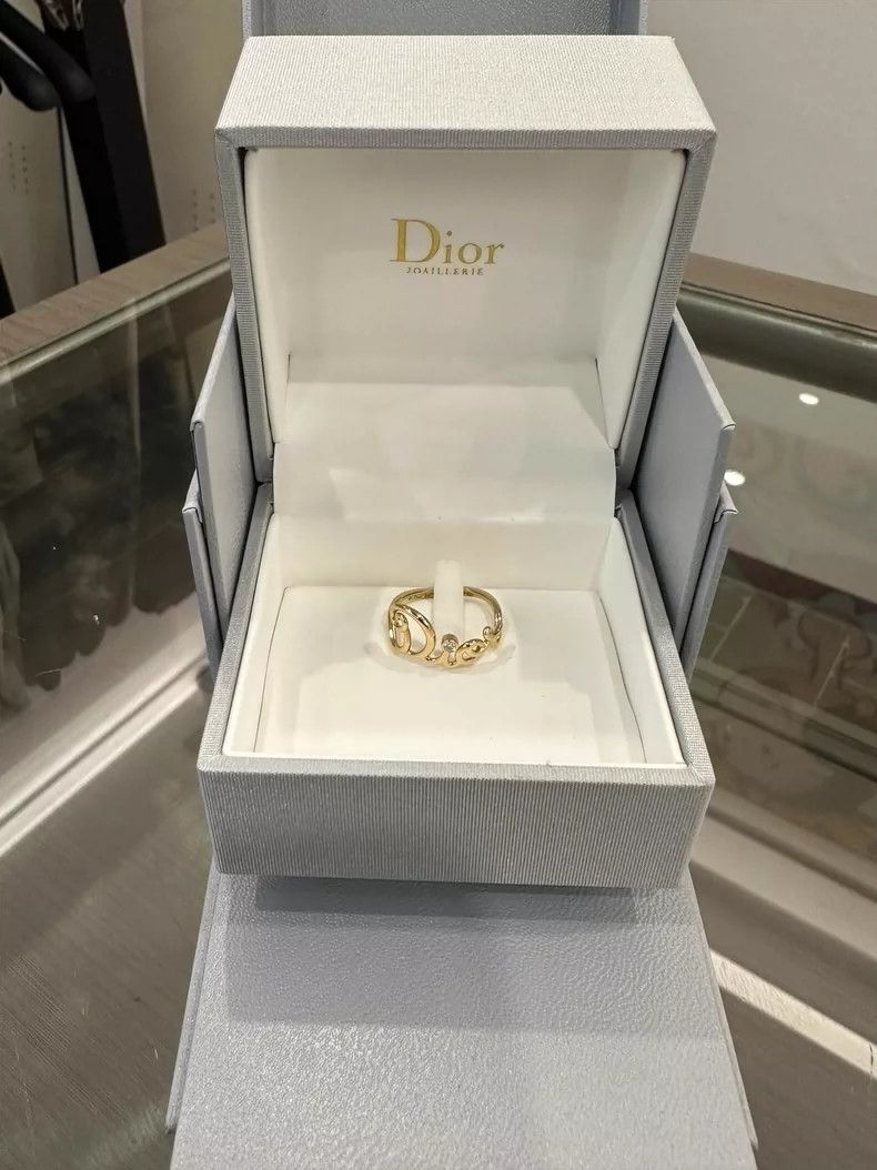 Dior Dioramour Rose Gold Single Diamond Ring Size ONE SIZE - 3 Thumbnail