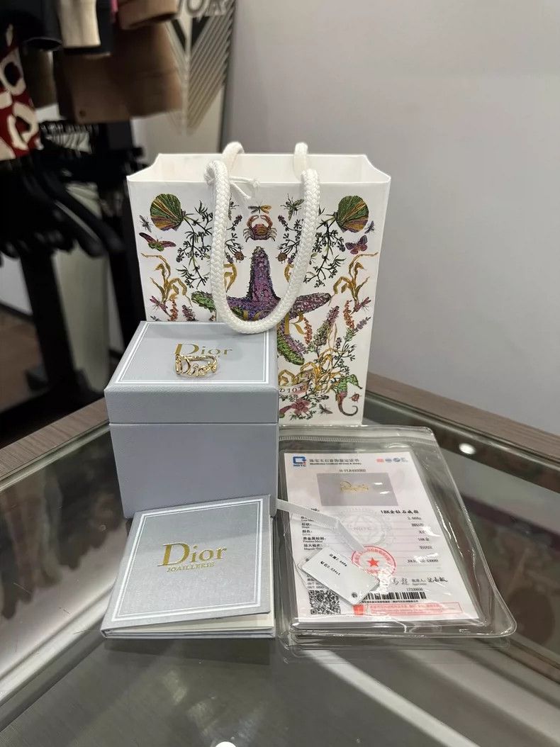 Dior Dioramour Rose Gold Single Diamond Ring Size ONE SIZE - 2 Thumbnail