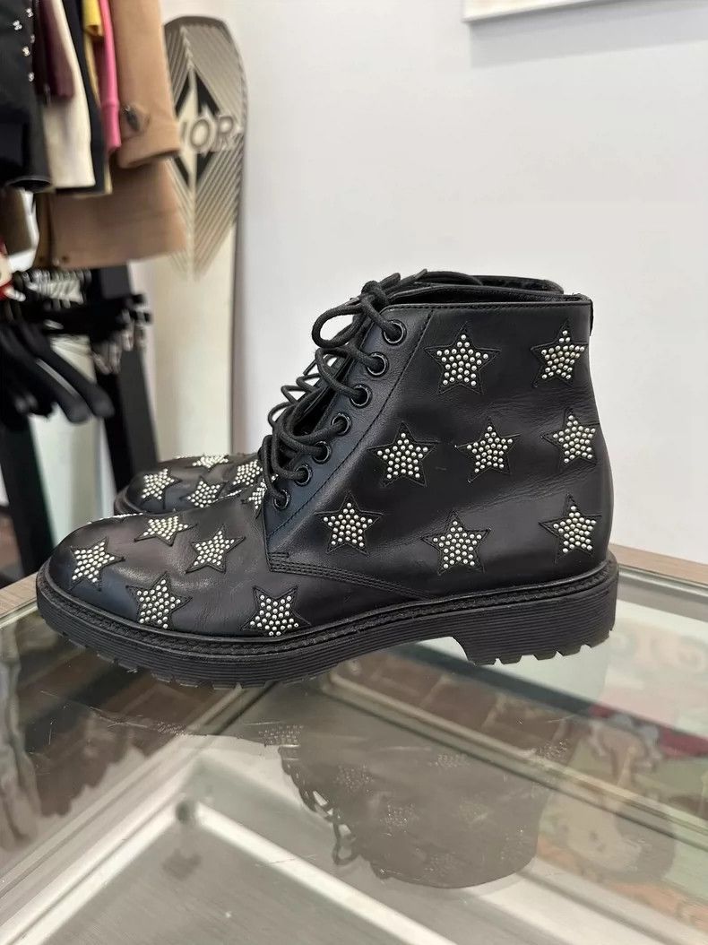 Yves Saint Laurent Saint Laurent Black Star Studded Short Boots Size US 8.5 / EU 41-42 - 3 Thumbnail