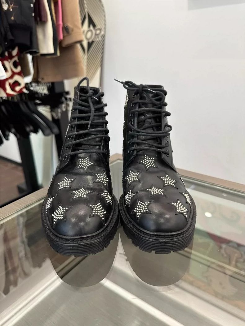Yves Saint Laurent Saint Laurent Black Star Studded Short Boots Size US 8.5 / EU 41-42 - 2 Thumbnail