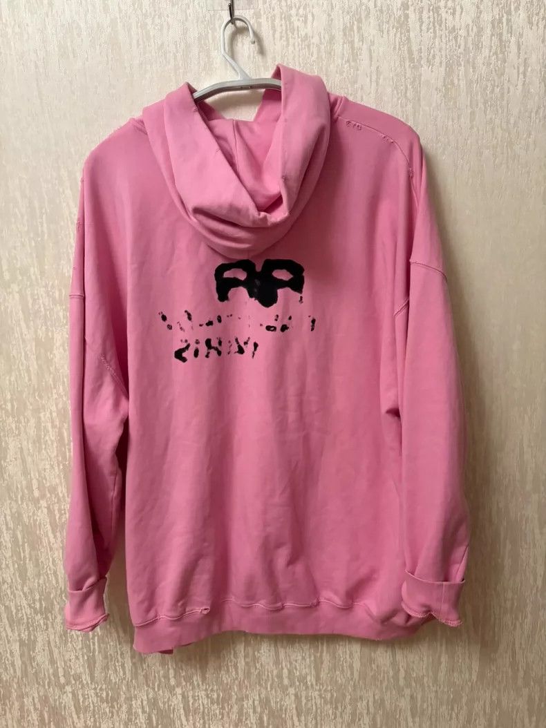Balenciaga Balenciaga Pink Splash Logo Hoodie Size US S / EU 44-46 / 1 - 2 Thumbnail