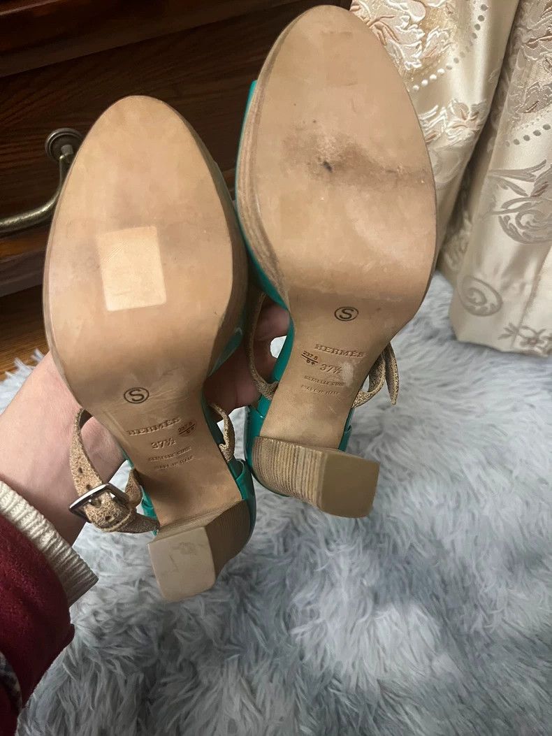 Hermes Hermes High Heeled Sandals Size 37.5 Size US 7.5 / EU 40-41 - 4 Thumbnail
