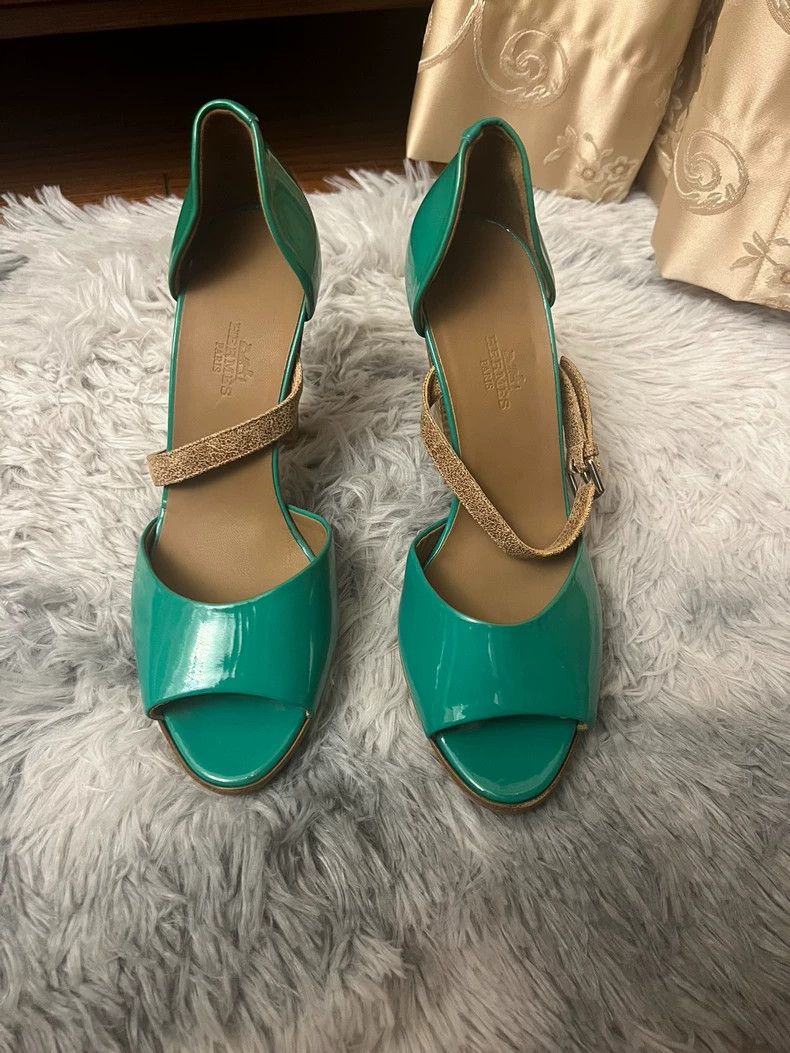 Hermes Hermes High Heeled Sandals Size 37.5 Size US 7.5 / EU 40-41 - 2 Thumbnail