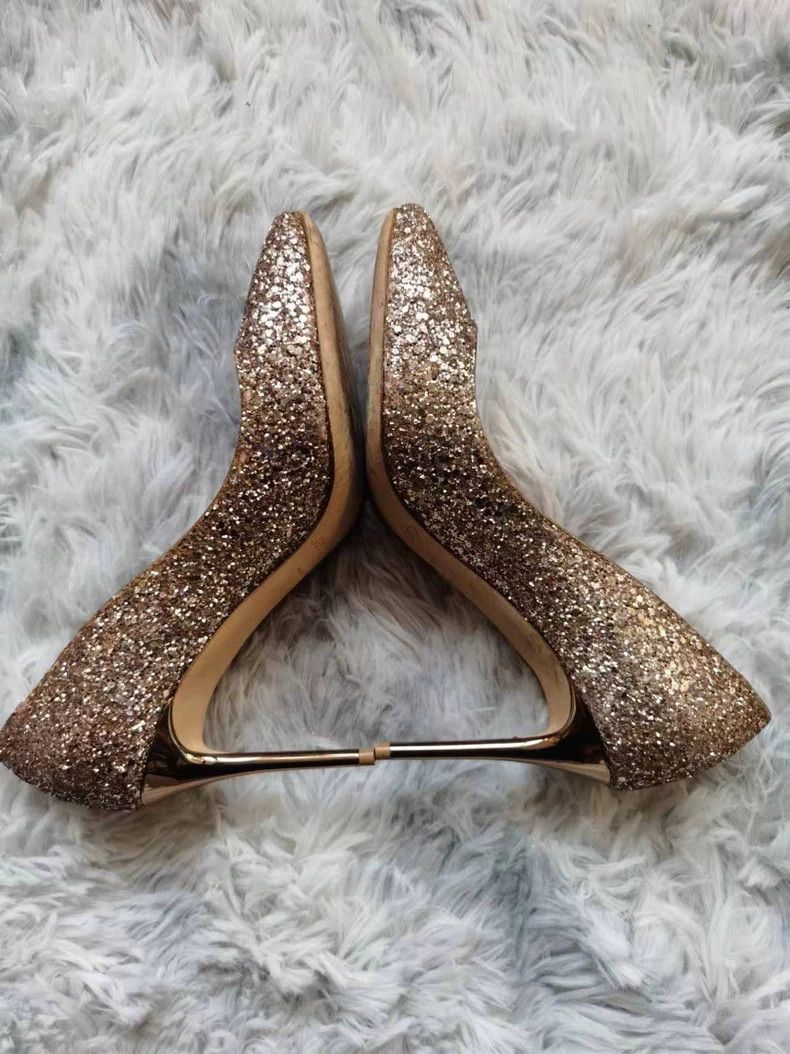 Jimmy Choo Jimny Choo Glitter High Heels for Weddings Size US 6 / EU 39 - 8 Thumbnail