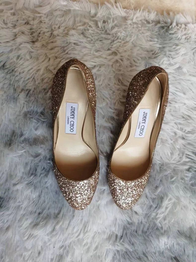 Jimmy Choo Jimny Choo Glitter High Heels for Weddings Size US 6 / EU 39 - 3 Thumbnail
