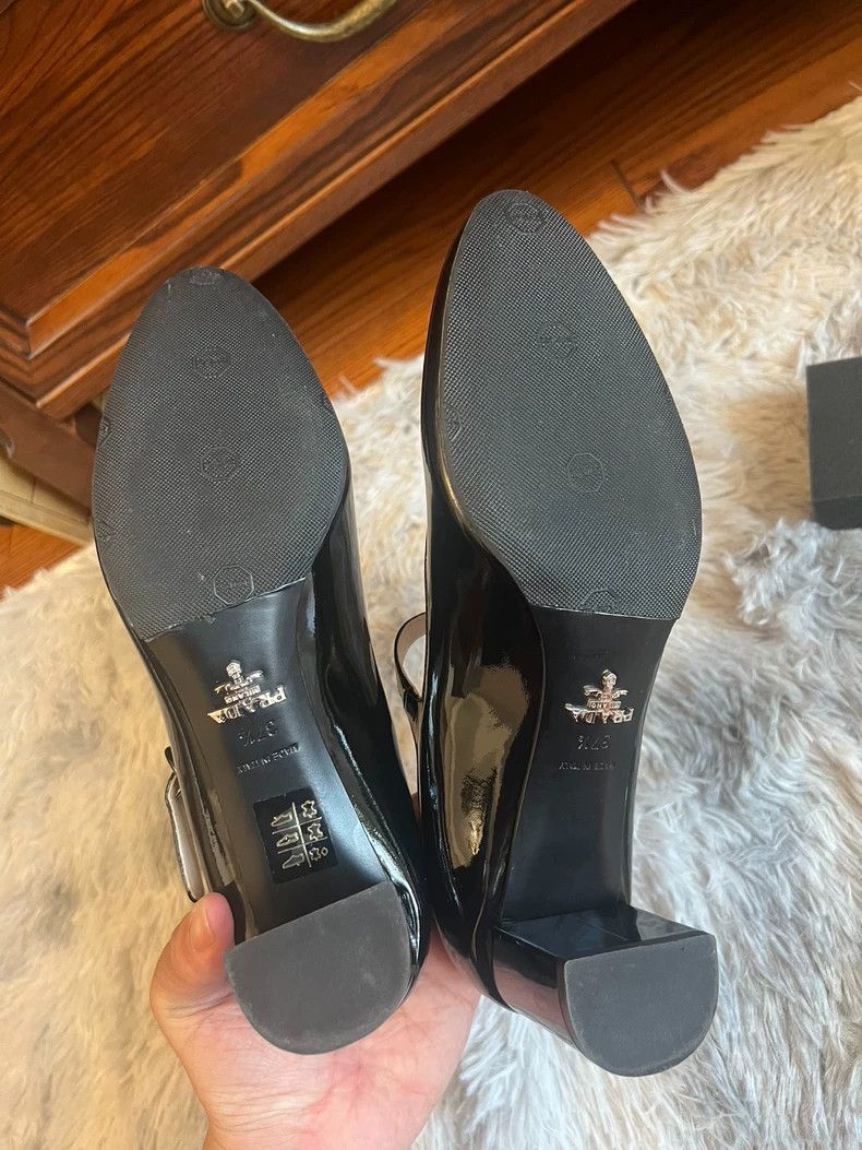 Prada New Prada Mary Jane Heels Size 37.5 Size US 7.5 / EU 40-41 - 6 Thumbnail