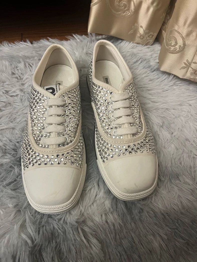 Prada Miu Miu Full Diamond Sneakers Size 38.5 Size US 8.5 / EU 41-42 - 2 Thumbnail