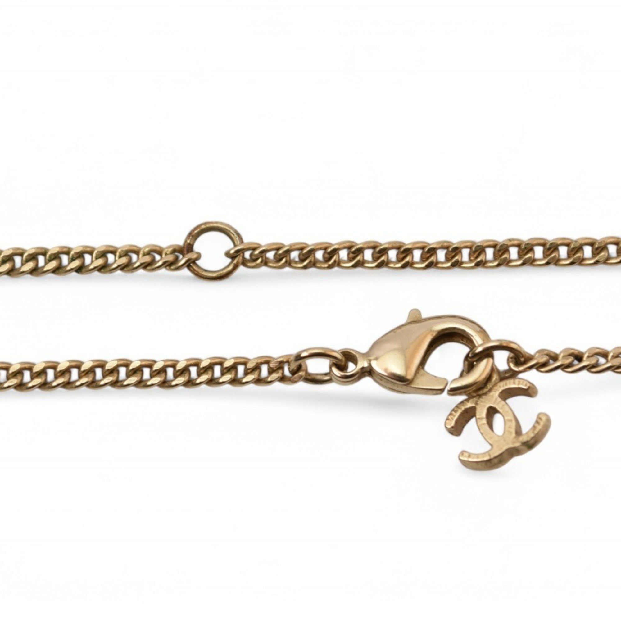 Chanel Chanel Necklace Pendant 2way CHANEL Coco Mark CC Color Stone Gold A15 Size ONE SIZE - 7 Thumbnail