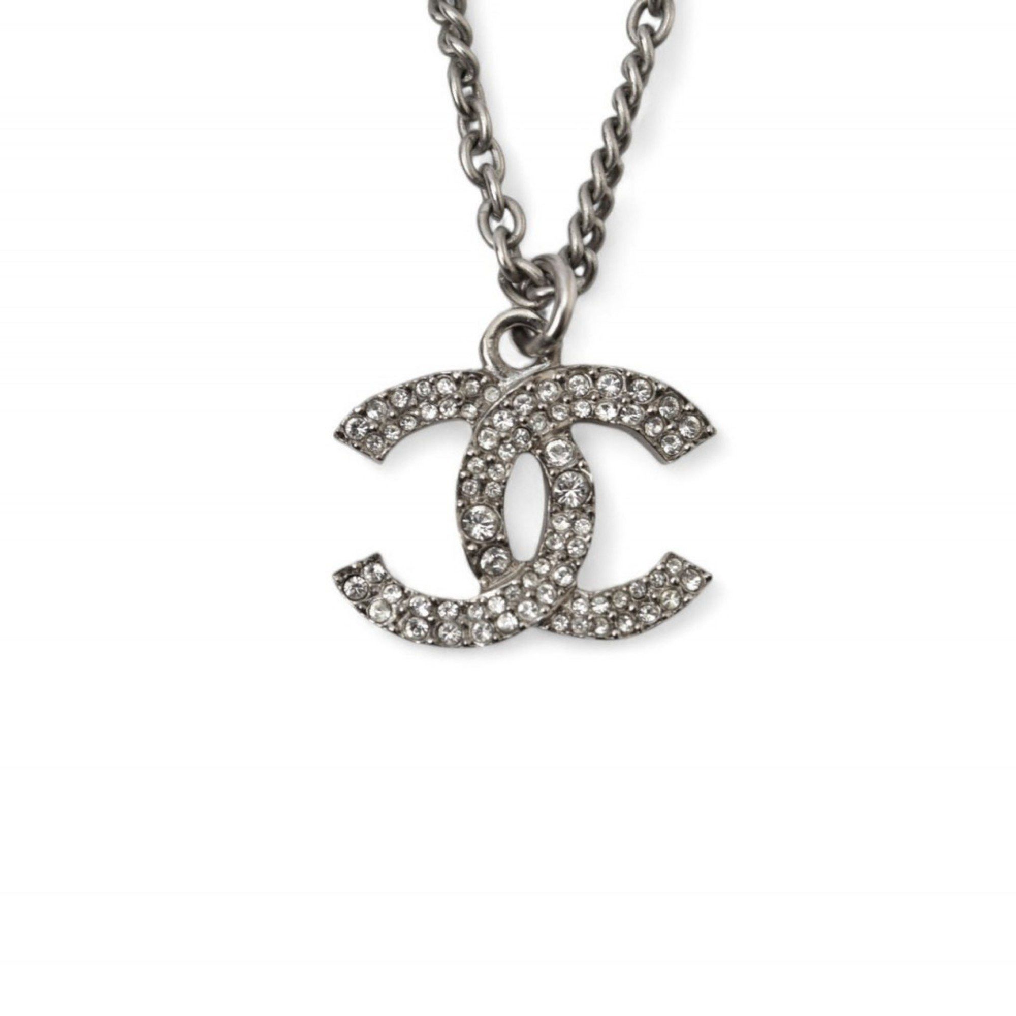 Chanel Chanel Necklace Pendant 2way CHANEL Coco Mark CC Rhinestone Pearl Motif Silver 20A Size ONE SIZE - 2 Thumbnail