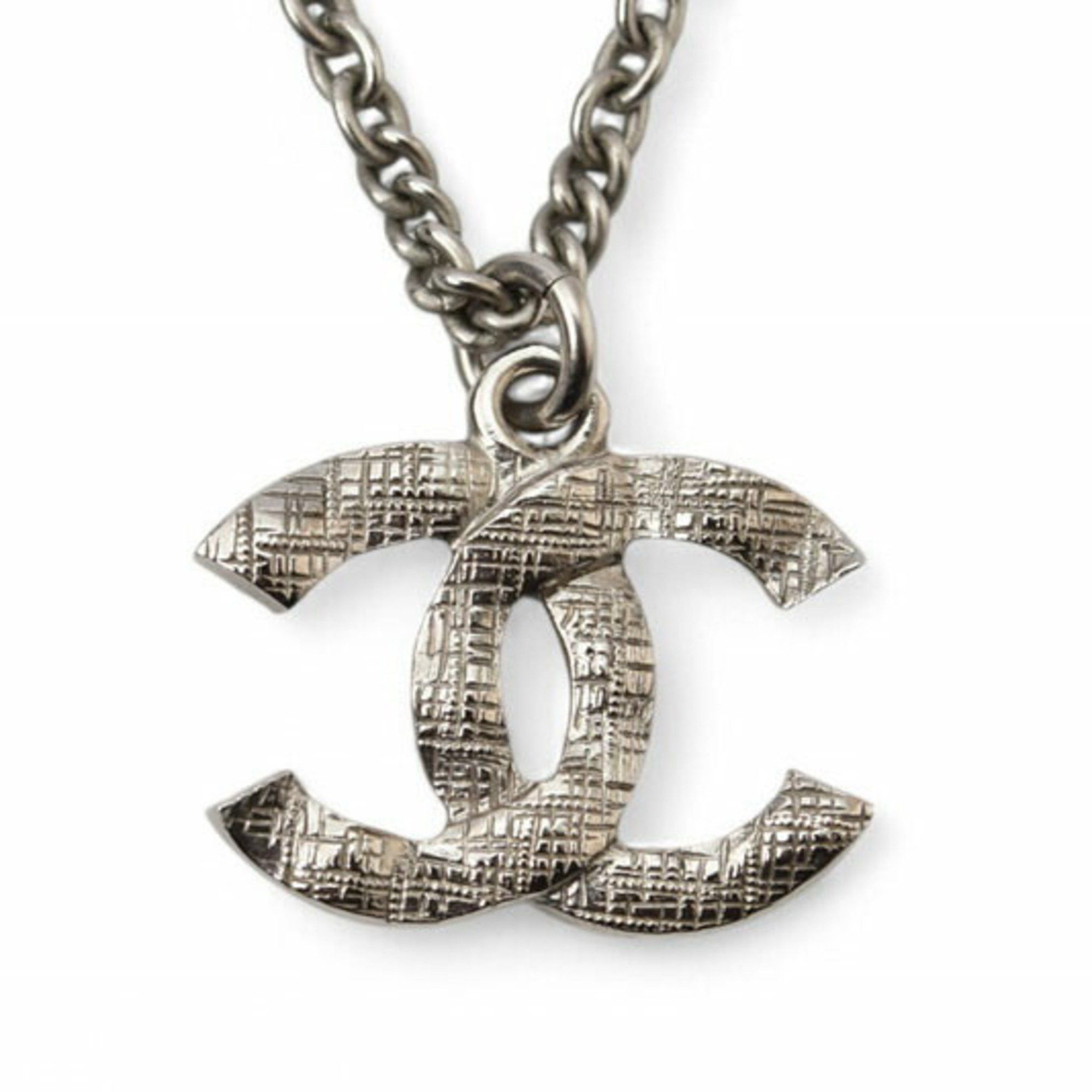Chanel Chanel Necklace Pendant 2way CHANEL Coco Mark CC Rhinestone Pearl Motif Silver 20A Size ONE SIZE - 3 Thumbnail