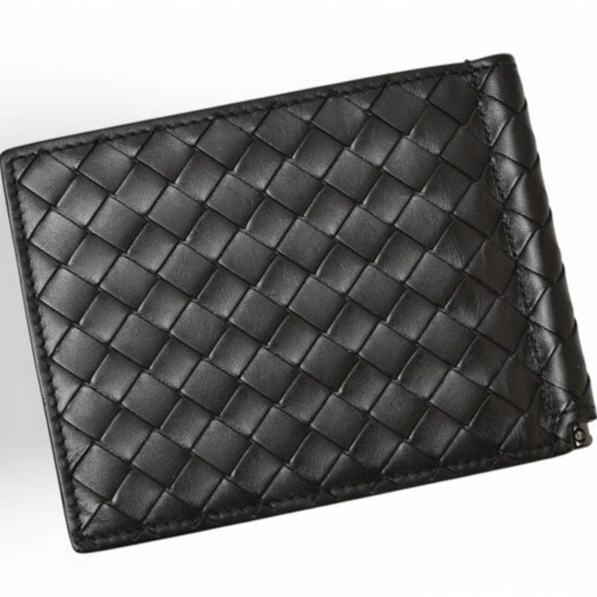 Bottega Veneta Bottega Veneta Wallet Money Clip BOTTEGA VENETA Folding Calfskin 123180 Black Size ONE SIZE - 4 Thumbnail