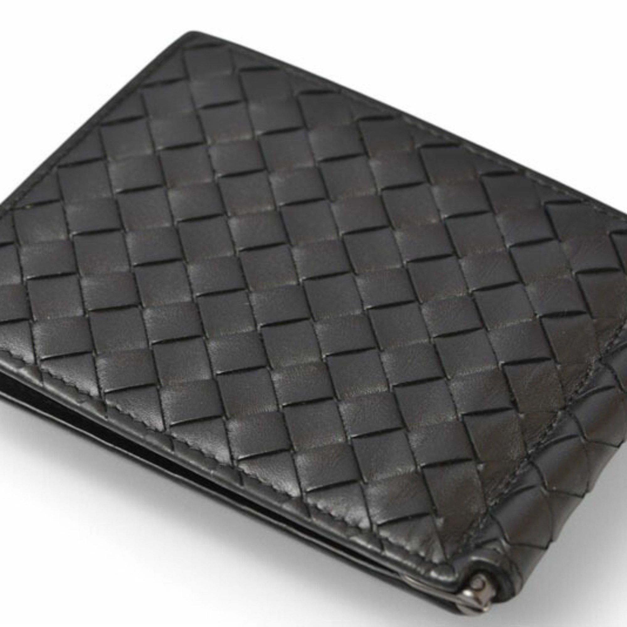 Bottega Veneta Bottega Veneta Wallet Money Clip BOTTEGA VENETA Folding Calfskin 123180 Black Size ONE SIZE - 10 Thumbnail