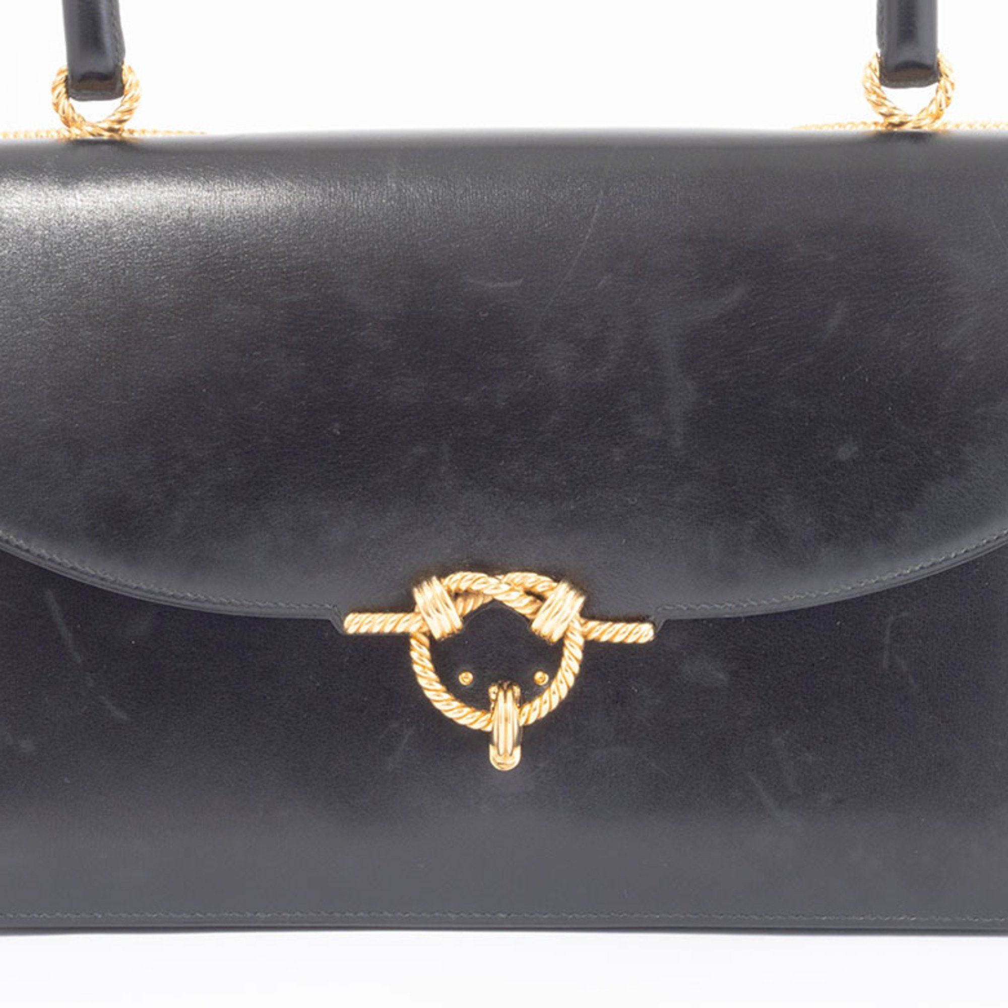 Hermes Hermes Cordrière Handbag Box Calf Black Women's A5 Storage HERMES Size ONE SIZE - 3 Thumbnail