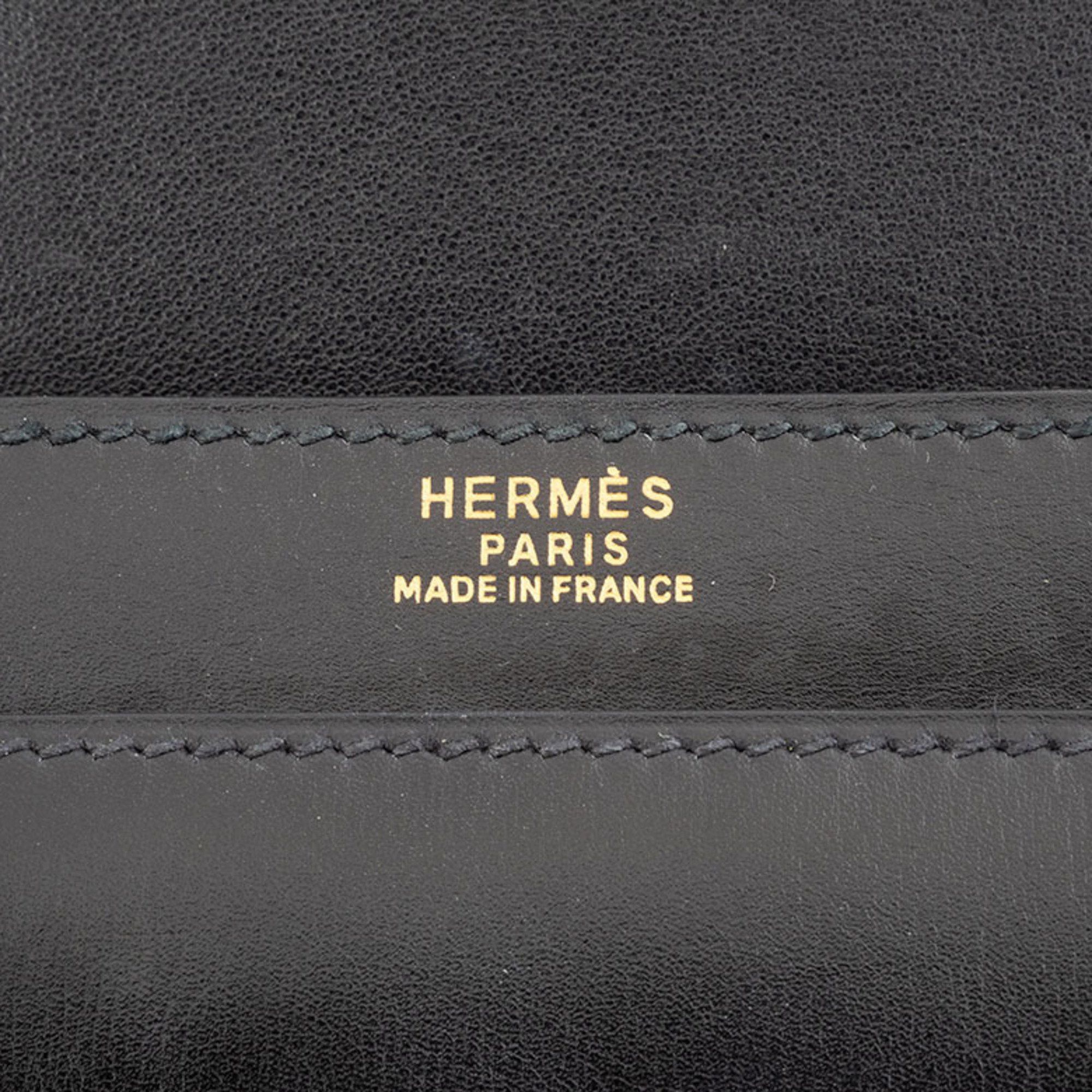 Hermes Hermes Cordrière Handbag Box Calf Black Women's A5 Storage HERMES Size ONE SIZE - 8 Thumbnail