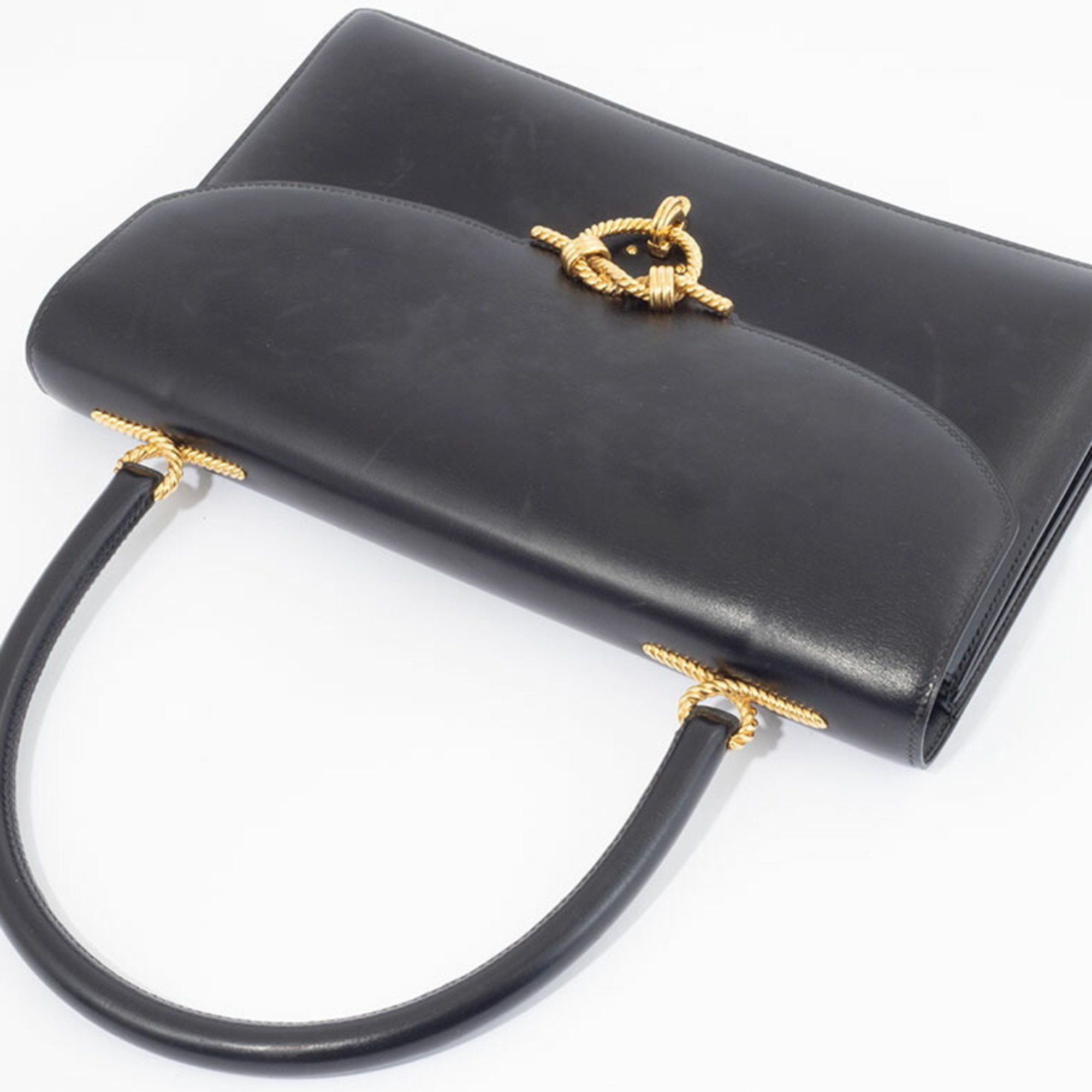 Hermes Hermes Cordrière Handbag Box Calf Black Women's A5 Storage HERMES Size ONE SIZE - 10 Thumbnail