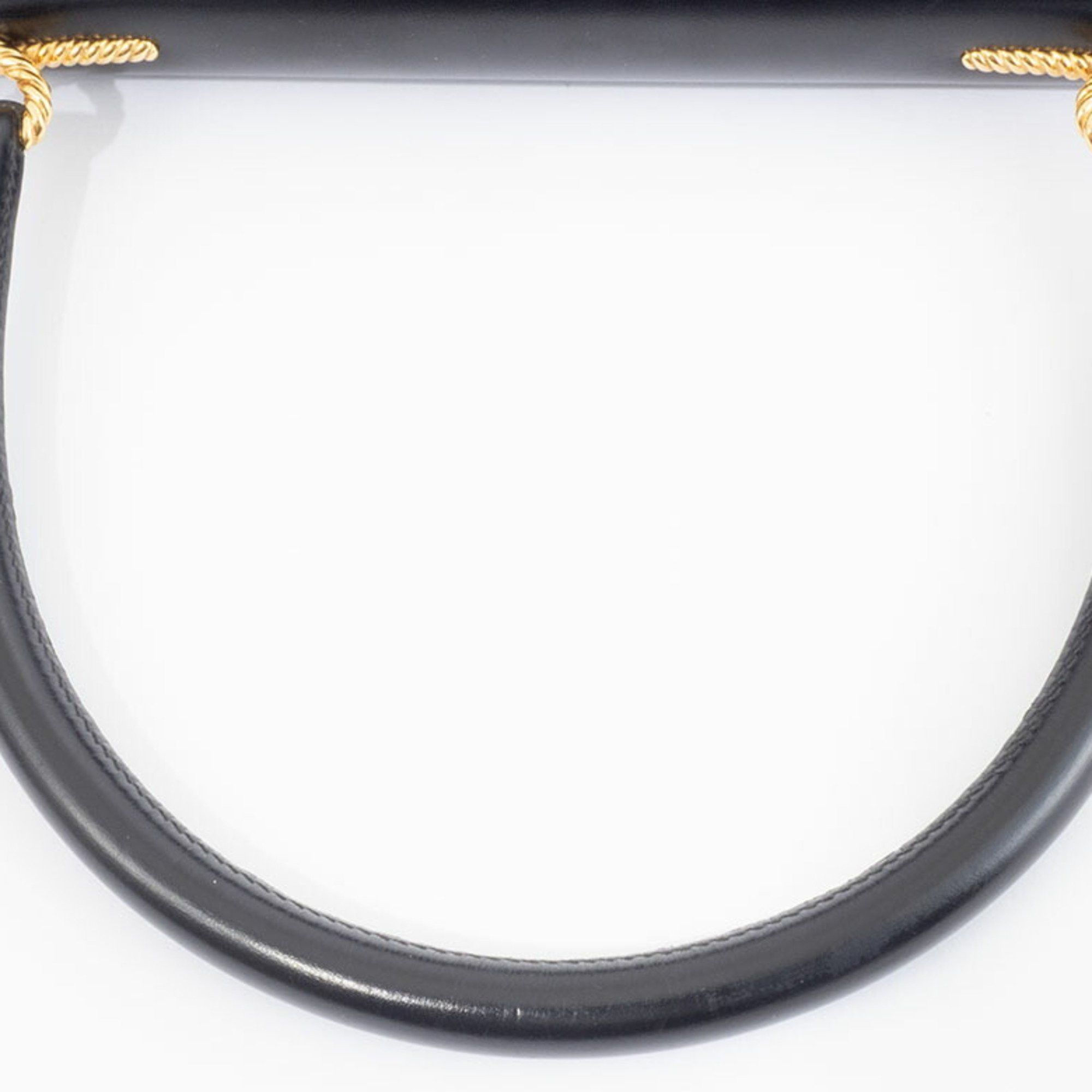 Hermes Hermes Cordrière Handbag Box Calf Black Women's A5 Storage HERMES Size ONE SIZE - 5 Thumbnail