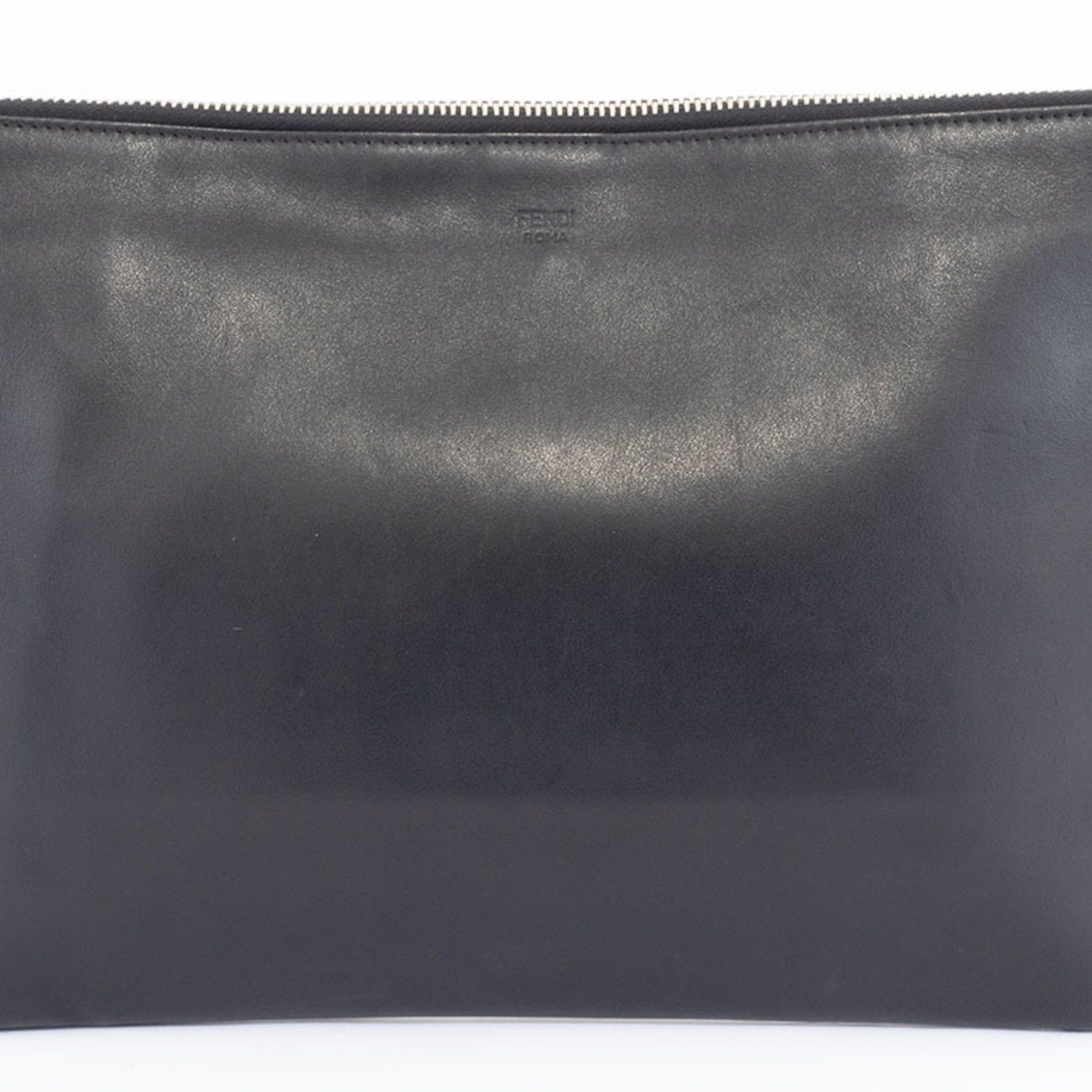 Fendi FENDI Monster Clutch Bag Second 7M0243 Calf Leather Black Men's Size ONE SIZE - 3 Thumbnail