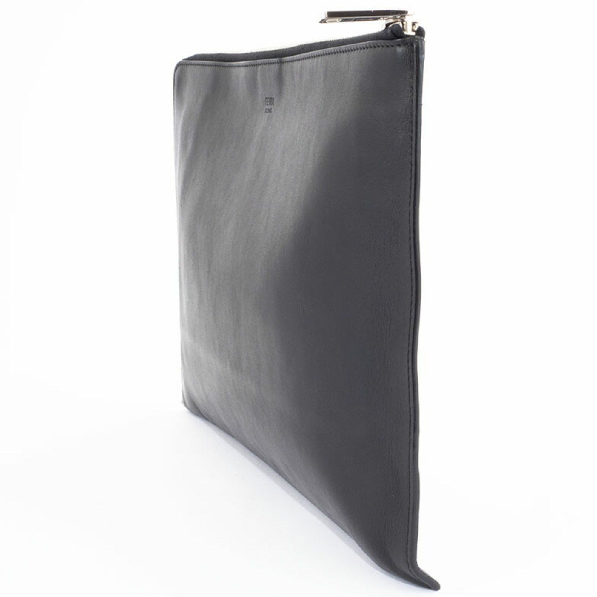 Fendi FENDI Monster Clutch Bag Second 7M0243 Calf Leather Black Men's Size ONE SIZE - 2 Thumbnail