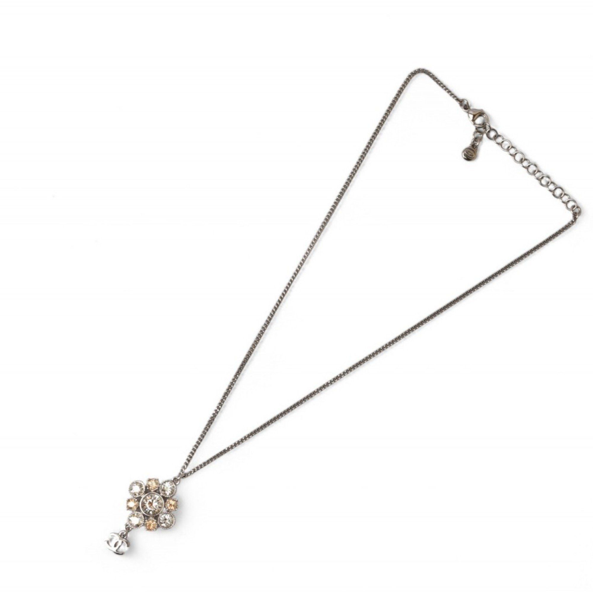 Chanel Chanel Necklace Pendant 2way CHANEL Coco Mark CC Rhinestone Silver A12V Size ONE SIZE - 3 Thumbnail