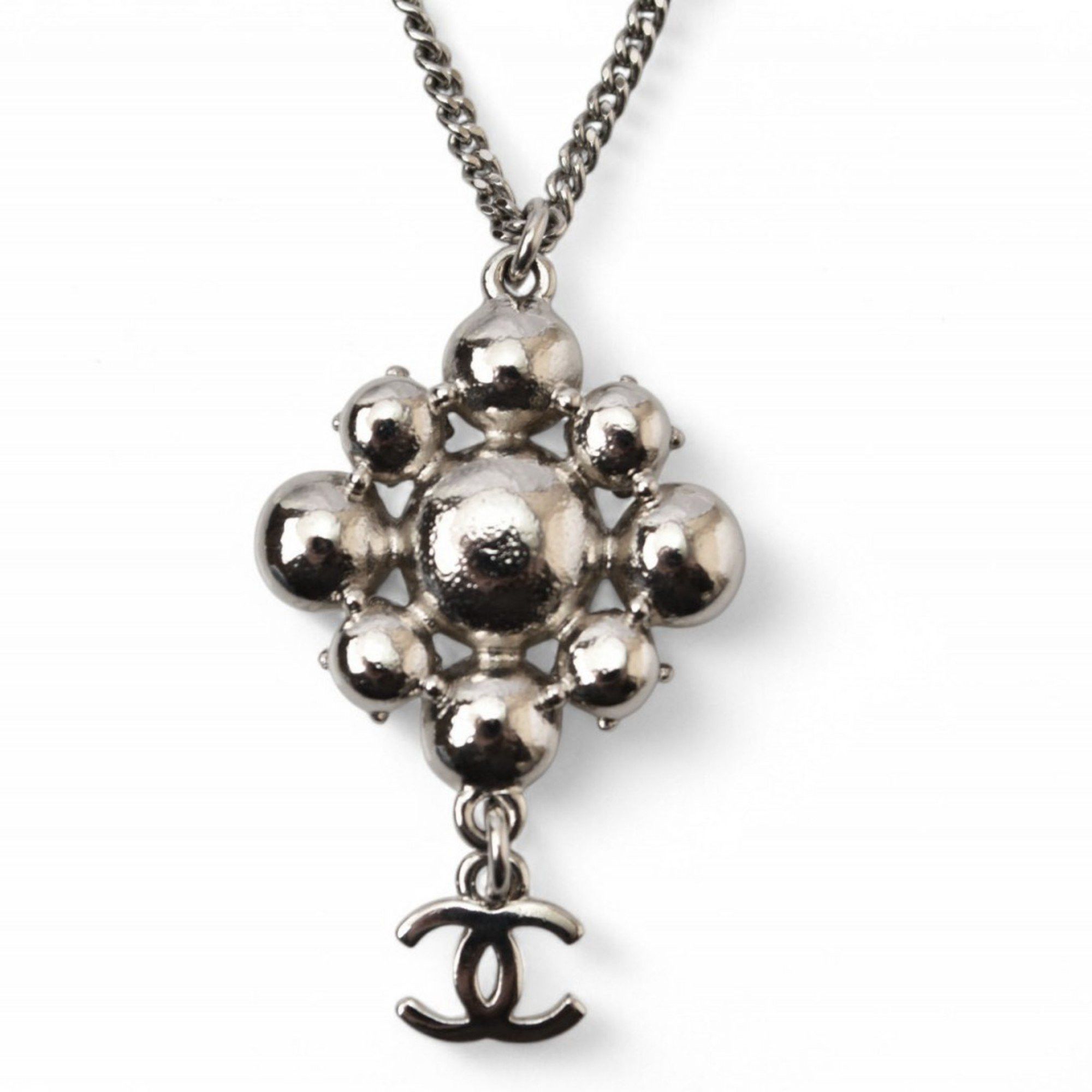 Chanel Chanel Necklace Pendant 2way CHANEL Coco Mark CC Rhinestone Silver A12V Size ONE SIZE - 6 Thumbnail