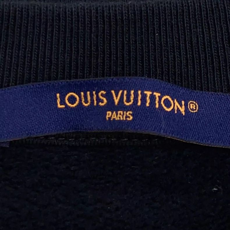 Louis Vuitton Louis Vuitton Black Logo Embroidered Sweatshirt Size US XL / EU 56 / 4 - 6 Thumbnail