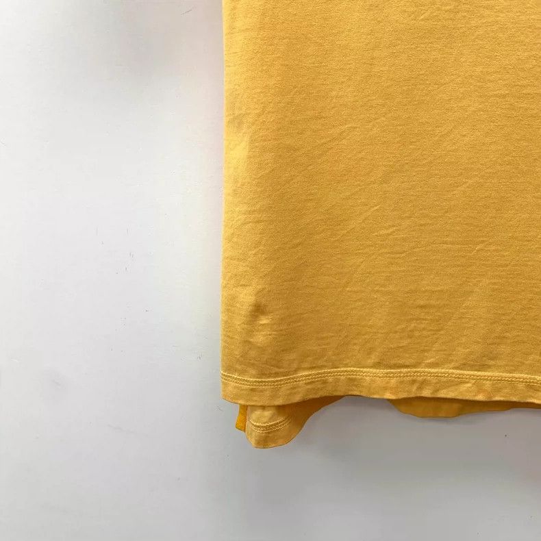 Hermes Hermes Yellow Logo Embroidered Cotton Tee Size US XXS / EU 40 - 4 Thumbnail
