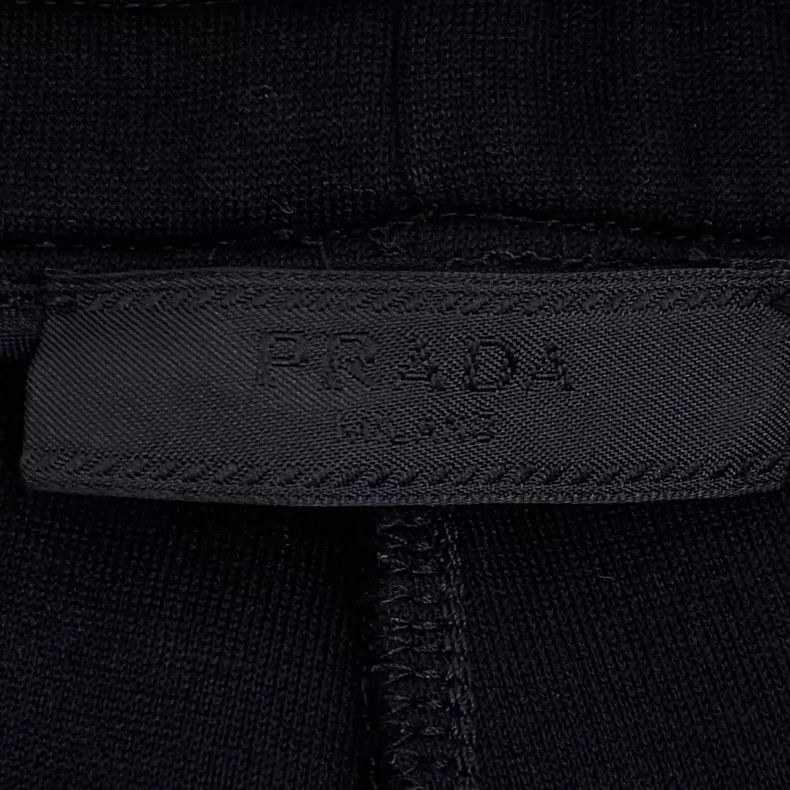 Prada Prada Black Cotton Drawstring Casual Pants Size US 26 / EU 42 - 6 Thumbnail