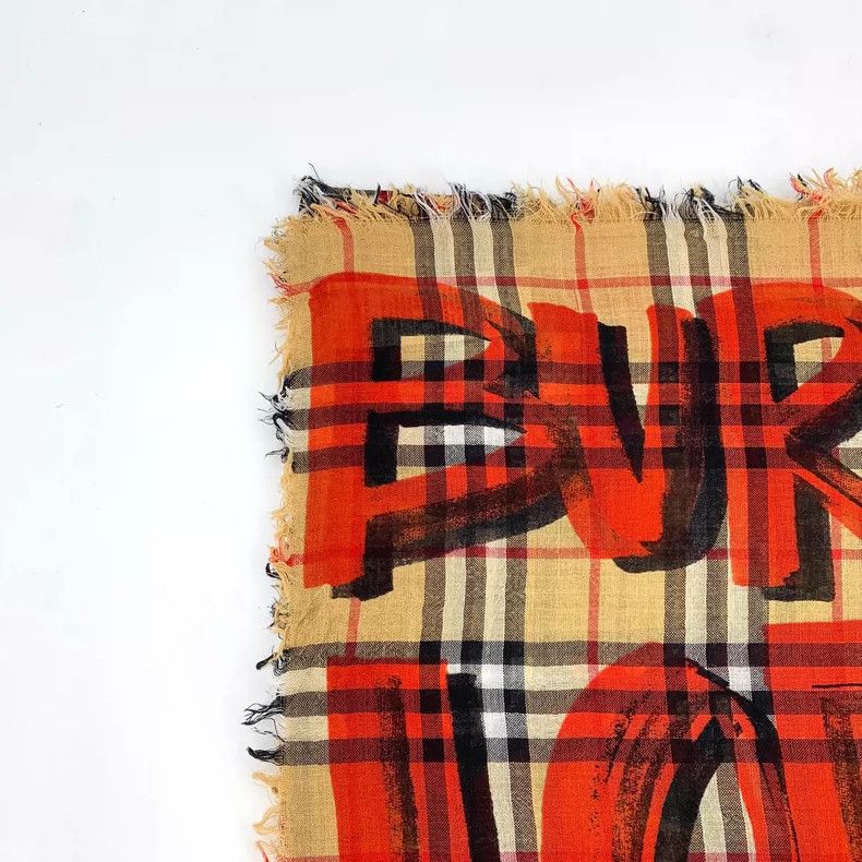 Burberry Burberry Brown Plaid Wool Fringed Scarf Size ONE SIZE - 2 Thumbnail