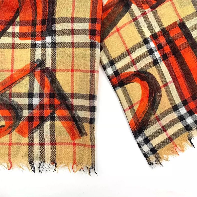 Burberry Burberry Brown Plaid Wool Fringed Scarf Size ONE SIZE - 6 Thumbnail