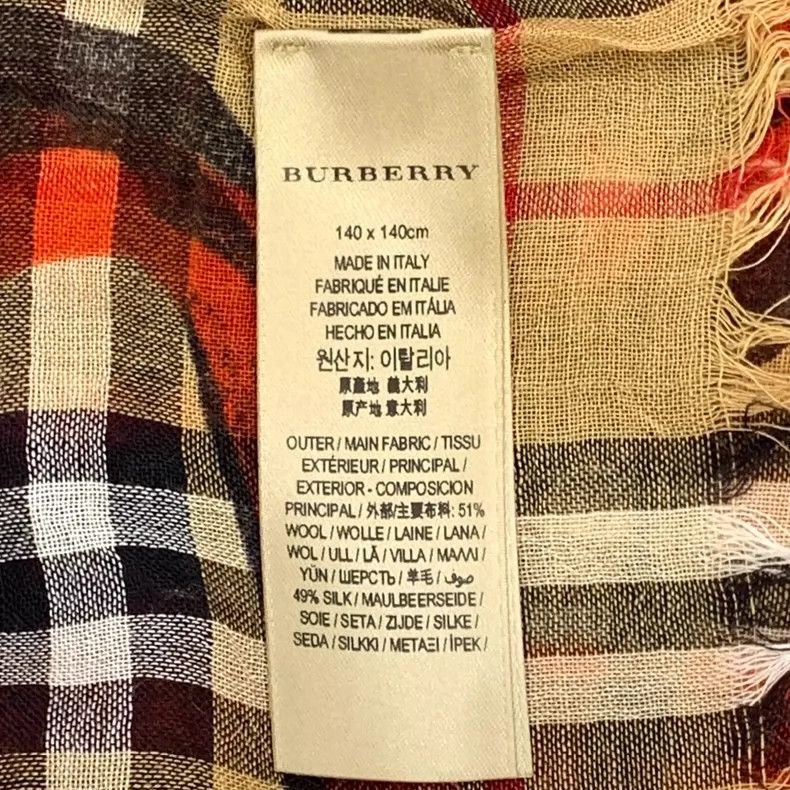 Burberry Burberry Brown Plaid Wool Fringed Scarf Size ONE SIZE - 9 Thumbnail