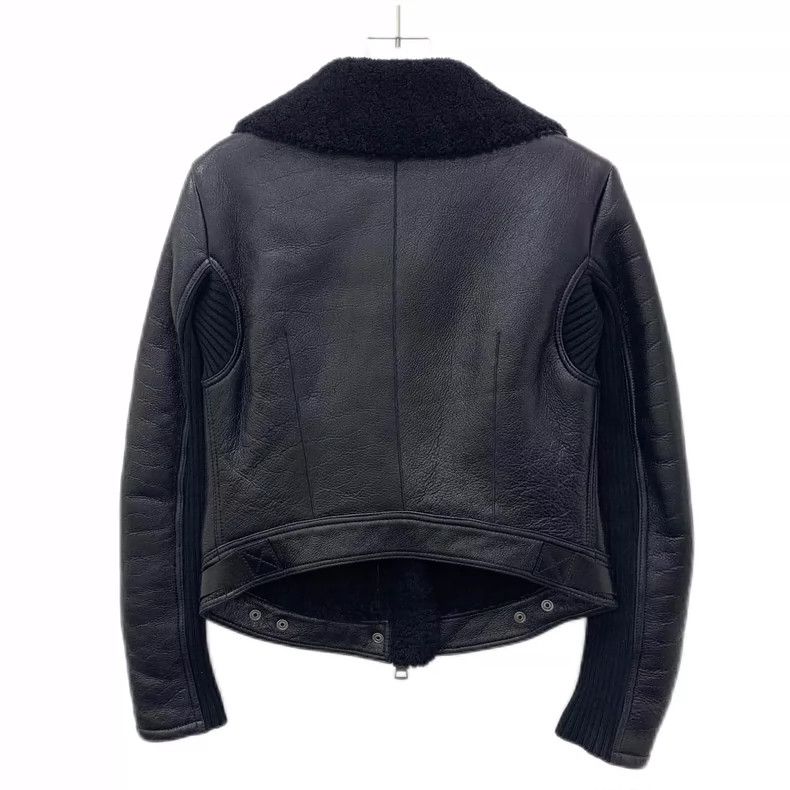 Burberry Burberry Black Wool Leather Long Sleeve Jacket Size US S / EU 44-46 / 1 - 2 Thumbnail