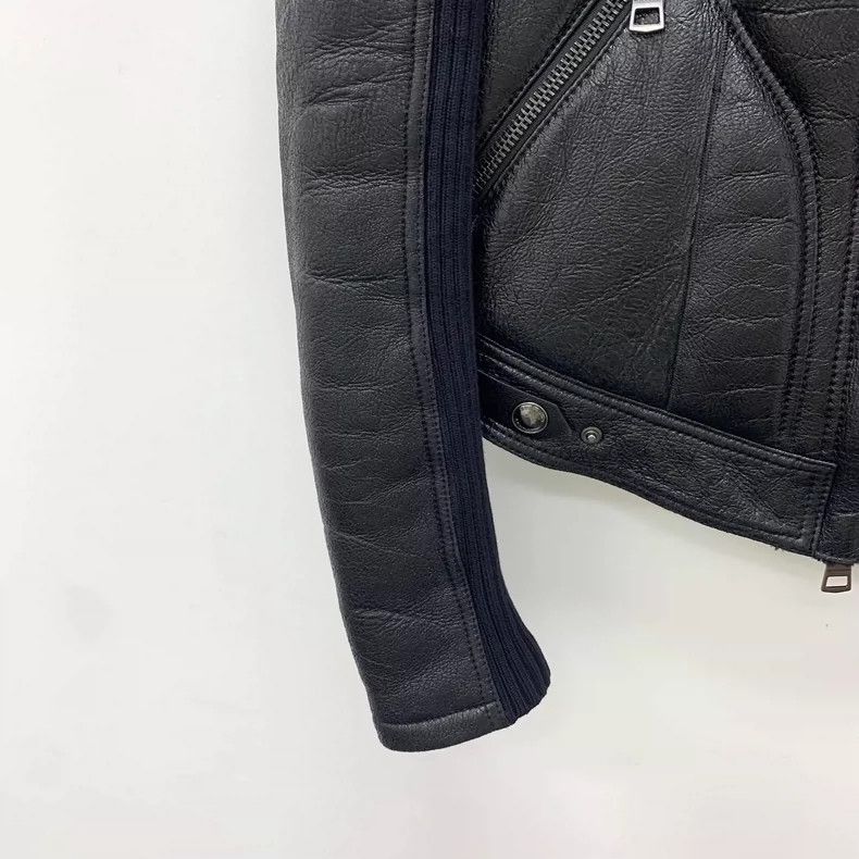 Burberry Burberry Black Wool Leather Long Sleeve Jacket Size US S / EU 44-46 / 1 - 4 Thumbnail