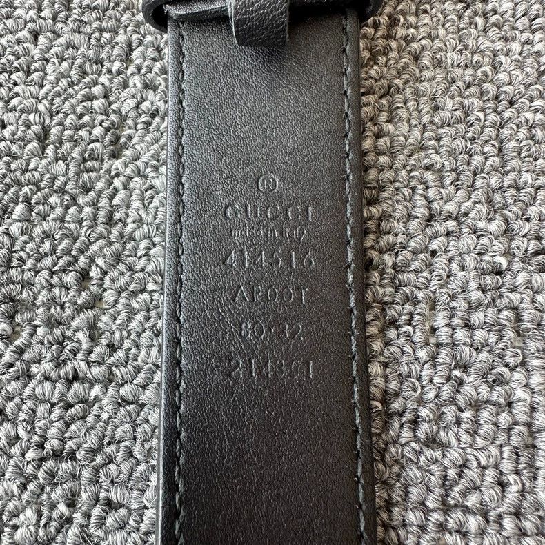 Gucci Gucci Black Smooth Leather Belt with GG Buckle Size ONE SIZE - 3 Thumbnail