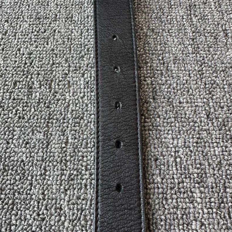 Gucci Gucci Black Smooth Leather Belt with GG Buckle Size ONE SIZE - 4 Thumbnail
